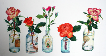 roses and vintage bottles left section.jpg